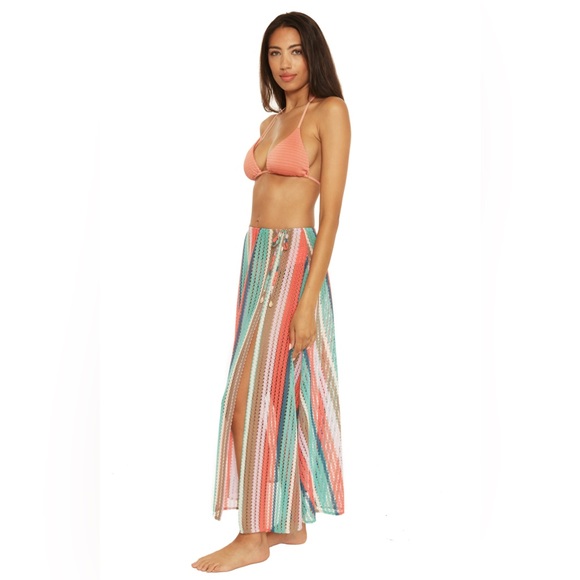 Isabella Rose NWT Toulouse Long High Slit Skirt Swim Cover Up Crochet Size M/L - Picture 2 of 10